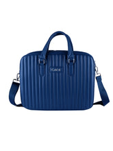 CAGE Classic Cobalt Vegan Leather Messenger Bag With Adjustable Shoulder Strap