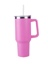 CAGE 40oz Tumbler Hot Pink with Handle, Double Wall Vacum Insulated Stainless Steel Water Bottle